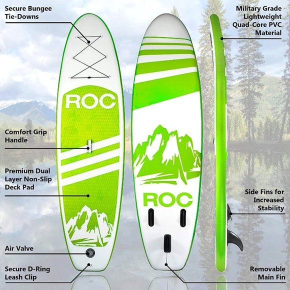 NWT Roc Inflatable Stand Up Paddle Board - Picture 6 of 6